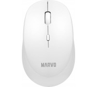 Marvo Marvo WM103WH, 1600DPI, 2.4 [GHz], optyczna, 4kl., bezprzewodowa, biała, 1 szt AA, biurowa, cicha