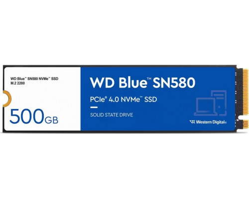 SSD 500GB SSD WD SN580 500GB M.2 2280 PCI-E x4 Gen4 NVMe (WDS500G3B0E)