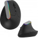 Delux Bezprzewodowa pionowa Delux M618C 2.4G 1600DPI RGB (Czarna)