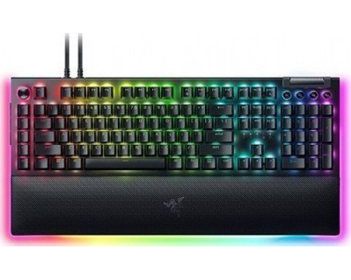 Razer Razer Mechanical Gaming Keyboard BlackWidow V4 Pro RGB LED light, NORD, Wired, Black, Green Switches, Numeric keypad