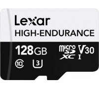 SD  Lexar High-Endurance MicroSDXC 128 GB Class 10 UHS-I/U3 V30 (LMSHGED128G-BCNNG)