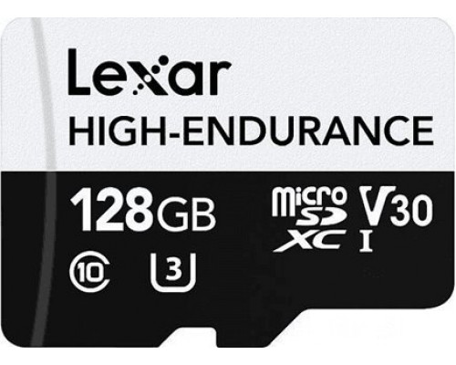 SD  Lexar High-Endurance MicroSDXC 128 GB Class 10 UHS-I/U3 V30 (LMSHGED128G-BCNNG)