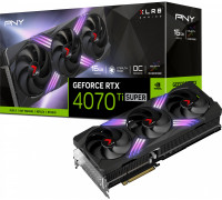 *RTX4070TiSuper PNY GeForce RTX 4070 Ti SUPER XLR8 Gaming Verto Epic-X RGB OC 16GB GDDR6X (VCG4070TS16TFXXPB1-O)