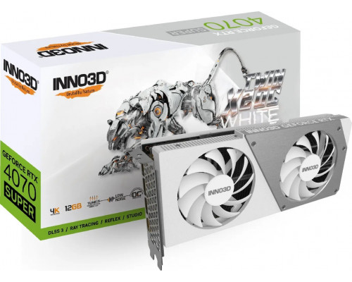 *RTX4070Super Inno3D GeForce RTX 4070 SUPER Twin X2 OC White 12GB GDDR6X (N407S2-126XX-186162W)