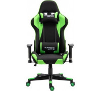 Zenga Gamingowy z Tkaniny PlayMaker black-green z pełną regulacją