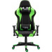 Zenga Gamingowy z Tkaniny PlayMaker black-green z pełną regulacją