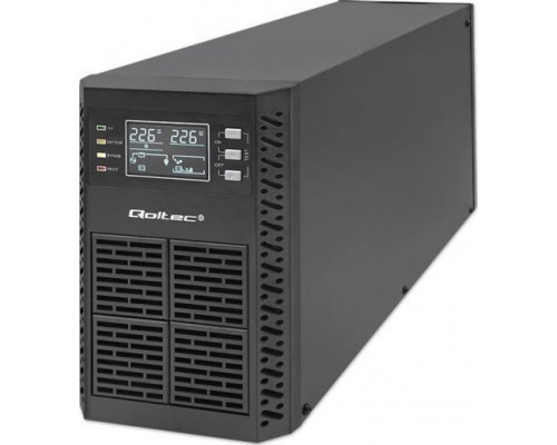 UPS Qoltec charger emergency UPS Qoltec 2kVA | 2000W | Power Factor 1.0 | LCD | EPO | USB | On-line
