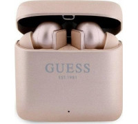 Guess Guess Printed Logo - Bluetooth TWS + etui ładujące (pink)