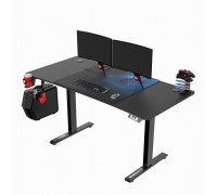 Gaming galds Ultradesk Level V2 BLUE Black 140 cmx68 cm Niebieska podkładka