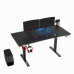 Gaming galds Ultradesk Level V2 BLUE Black 140 cmx68 cm Niebieska podkładka