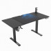 Gaming galds Ultradesk Level V2 BLUE Black 140 cmx68 cm Niebieska podkładka
