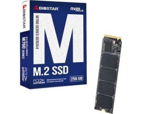 SSD 256GB SSD Biostar M760 256GB M.2 2280 PCI-E x4 Gen3 NVMe (M760-256GB)