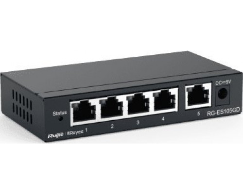 Switch Reyee  Switch | 5 portów 100Mbps | Metal  Desktop (RG-ES105D)