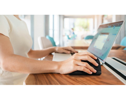 Evolveo EVOLVEO Vertikální myš TwinVerti, Ergonomická myš, 2.4GHz, Bluetooth, černá