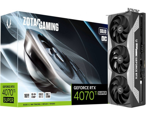 *RTX4070TiSuper Zotac Gaming GeForce RTX 4070 Ti SUPER Solid OC16GB GDDR6X (ZT-D40730RC-10P)