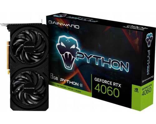 *RTX4060 Gainward Gainward GeForce RTX 4060 Python II, graphics card (DLSS 3, 3x DisplayPort, 1x HDMI 2.1)