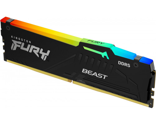 Kingston Kingston FURY DDR5 - 8GB -6000 - CL - 30, Single RAM (black, KF560C30BBA-8, FURY Beast RGB, INTEL XMP)