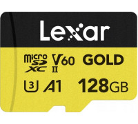 SD  Lexar Professional Gold SD 128 GB UHS-II/U3 A1 V60 (LMSGOLD128G-BNNNG)