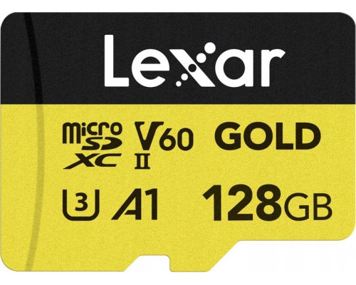SD  Lexar Professional Gold SD 128 GB UHS-II/U3 A1 V60 (LMSGOLD128G-BNNNG)