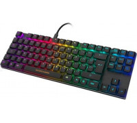 Deltaco Žemo profilio mechaninė RGB klaviatūra DELTACO GAMING DK420 UK Išdėstymas, Outemu Brown jungikliai, juoda/ RGB / GAM-111B-UK