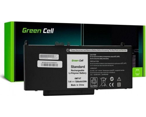 Green Cell GREEN CELL BATERIA DE162 6MT4T 07V69Y DO DELL LATITUDE E5270 E5470 E5570 7200MAH 7.4V