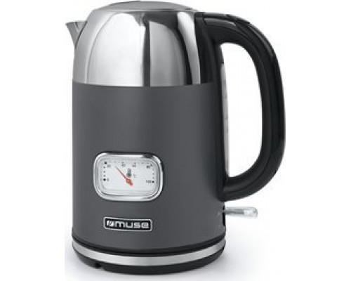 Muse Muse Kettle | MS-020DG | Cordless | 2200 W | 1.7 L | Stainless steel | 360° rotational base | Stainless steel/Black
