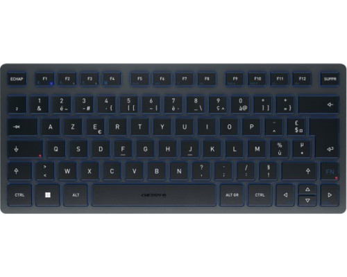 Cherry CHERRY KW 7100 MINI BT klawiatura Uniwersalne Bluetooth AZERTY Francuski Niebieski