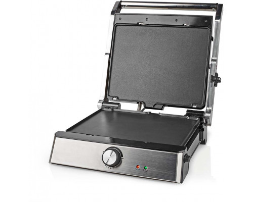 Nedis Nedis KAGR151FSR, Black, Silver, Plastic, Stainless steel, Square, Rotary, Griddle, 290 x 230 mm