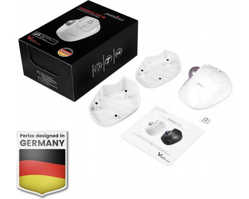 Perixx Perixx PERIMICE-720 W, Bluetooth, ergonomic trackball mouse, wireless, white