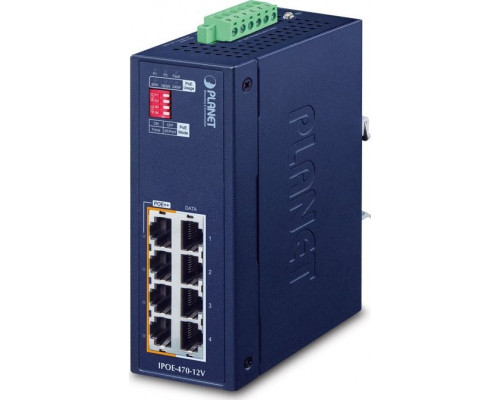 Switch Planet PLANET IP30 Industrial 4-port Gigabit Ethernet (10/100/1000) Support PoE Blue
