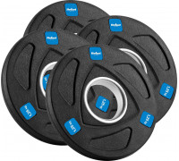 Rebel Zestaw obciążeń żeliwnych gumowanych 4x1.25kg, otwór olimpijski 51mm,  REBEL ACTIVE