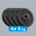Rebel Set obciążeń cast ironch 4x5kg Active