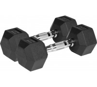 Rebel Dumbbells cast iron gumowane HEX 2x4 kg REBEL ACTIVE