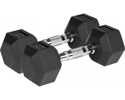 Rebel Dumbbells cast iron gumowane HEX 2x4 kg REBEL ACTIVE