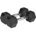 Rebel Dumbbells cast iron gumowane HEX 2x4 kg REBEL ACTIVE