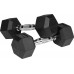 Rebel Dumbbells cast iron gumowane HEX 2x4 kg REBEL ACTIVE