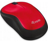 Equip Equip Optische Maus kabellos USB Comfort         R+L rot