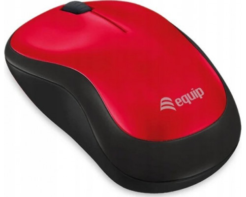 Equip Equip Optische Maus kabellos USB Comfort         R+L rot