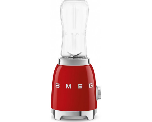goblet Smeg Smeg PBF01RDEU mini mixér, 300 W, 2 programy, 22000 RPM, nerezové dvojité ostří, červený