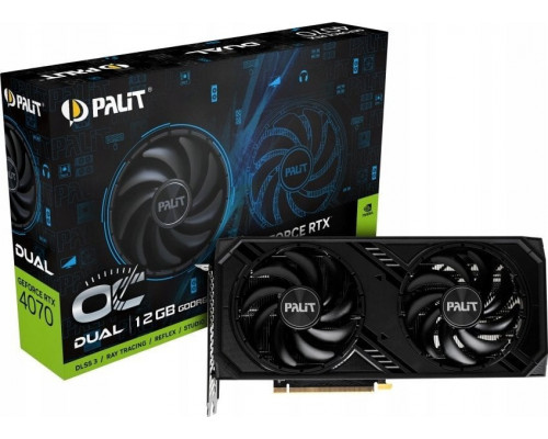 *RTX4070 Palit GeForce RTX 4070 Dual OC 12GB GDDR6 (NE64070S19K9-1048D)