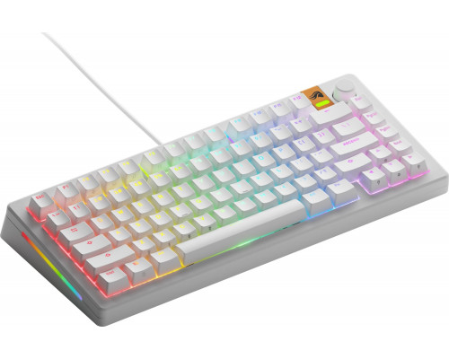 Glorious Glorious GMMK 3 HE 75 % Custom Gaming-Tastatur - Pre-Built, ANSI (US), Fox HE Switches, weiß
