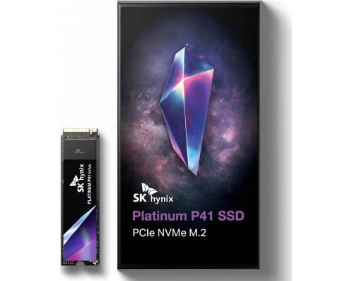 SSD  SSD Hynix SK Hynix Platinum P41 SSD | 500 GB | SSD form factor M.2 2280 | Solid-state drive interface PCIe Gen4x4 | Read speed 7000 MB/s | Write speed 4700 MB/s