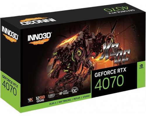 * Inno3D INNO3D GeForce RTX 4070 X3 OC, 12288 MB GDDR6