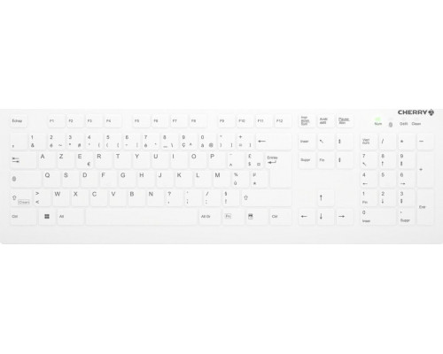 Cherry CHERRY AK-C8112 klawiatura Medyczna USB AZERTY Francuski Biały