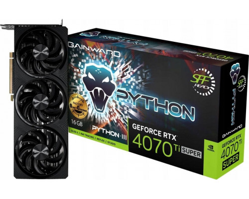 * Gainward Gainward GeForce RTX 4070 Ti SUPER Python III OC, graphics card (DLSS 3, 3x DisplayPort, 1x HDMI 2.1a)