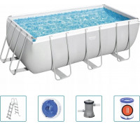 Bestway Swimming pool Power Steel with accessories, rectangular, 412x201x122 cm Lumarko!