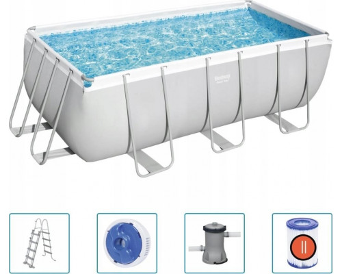 Bestway Swimming pool Power Steel with accessories, rectangular, 412x201x122 cm Lumarko!