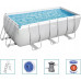 Bestway Swimming pool Power Steel with accessories, rectangular, 412x201x122 cm Lumarko!