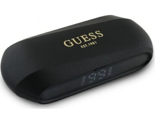 Guess Guess Bluetooth headphones GUTWSC2MCDSK TWS + docking station black/black Elongated Metalic Printed Logo