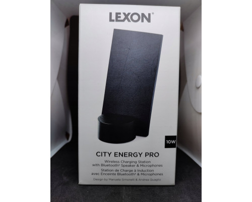 Lexon Lexon City Energy Pro 10W inductive charger with bluetooth speaker black/black LD145N